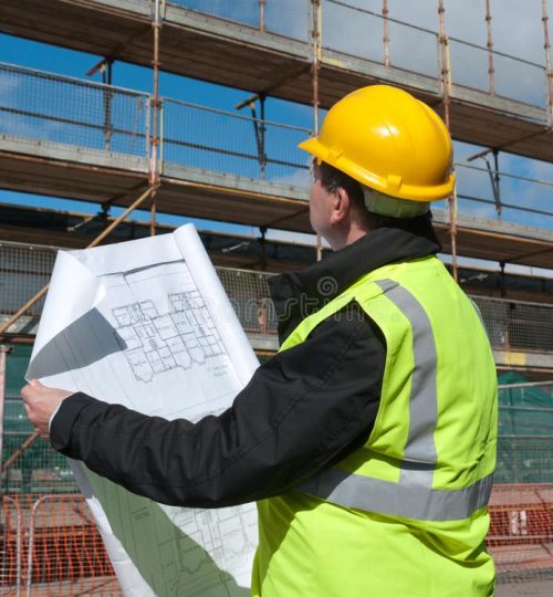 Builder Inspects Construction Site_ Stock Image - Image of engineer, inspector_ 16106711